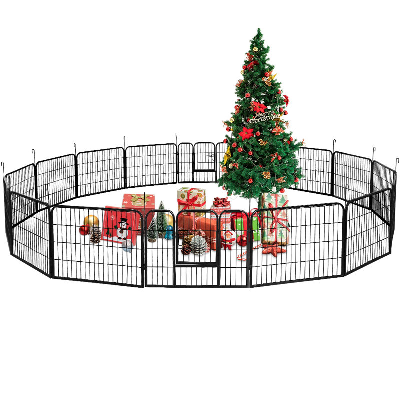 Yaheetech 16 Panels Playpen Large Barrier Metal Dog Pen & Reviews Wayfair